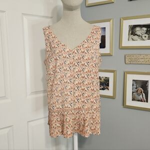 Catherine Malandrino Floral Blouse - Cream and Black